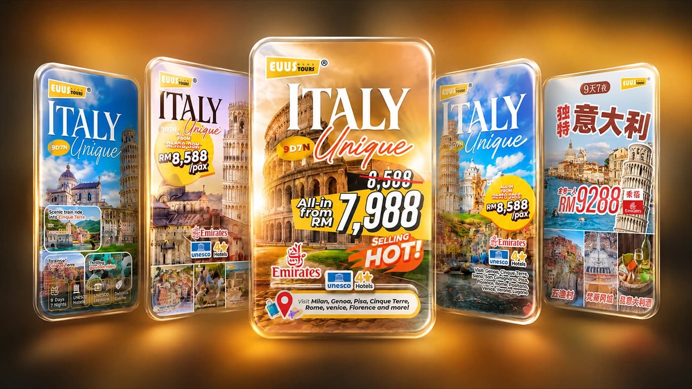 EUUS Tours Italy campaign creative thumbnail